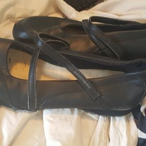 Sketches slip resistant work Mary Jane with Velcro